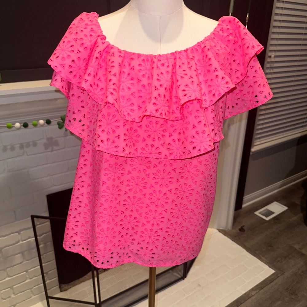 Lilly Pulitzer Ruffle Top - Picture 2 of 7